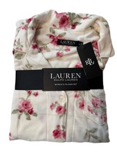 Ralph Lauren Women's Lightweight CREAM PT Pajama Set Size MEDIUM