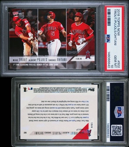 2018 Topps Now Shohei Ohtani #502 RC PSA 10 Gem Rookie Mike Trout Albert Pujols