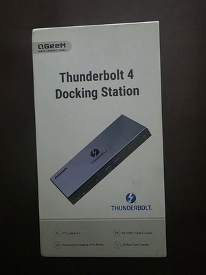 QGeeM Thunderbolt 4 Docking Station T4801 40Gbps 8K HDMI USB-C Laptop Dock