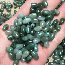 100pcs/lot Natural Grade A Jadeite 8mm Green Jade Oval Bead Loose Bead