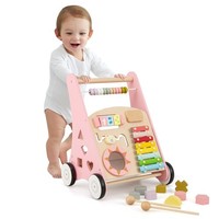 Lauflernwagen Kinderspielzeug Holz FüR Kinder Lauflernhilfe Ab 1 Jahr Rosa Baby