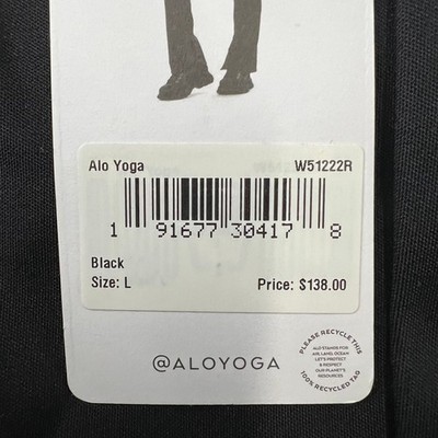 ALO High-Waist 7/8 Zip It Flare Legging Women's Size L Black | eBay