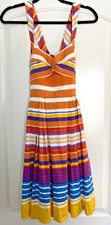 Calvin Klein Fit and Flare Mulitcolor Dress Women's Size 4 Colorful Party Vacay