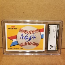 Custom Card AUTO Prospect RYNE STANEK Arkansas Razorbacks CGC JSA Authentic