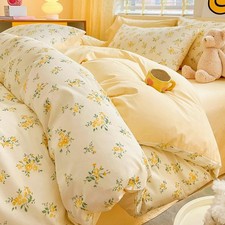 4pcs Duvet Cover Set- 100 Cotton Comfort Duvet Cover Set,a Duvet Cover,a Deep