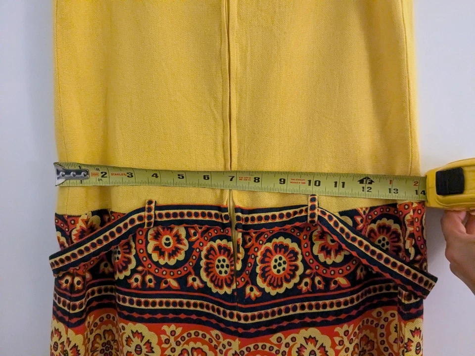 Vestido de lino vintage Gayle Gibson talla pequeña (0-4) amarillo Foto 4 de 4