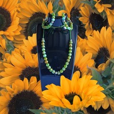 Collier Et Bracelets Fait Main Perles En Verre . Atelier Nature Claudia ✨