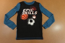 Cuddl Duds Boys Size 10 Long Sleeve Epic Skills Sport Graphic Pajama Top NWT