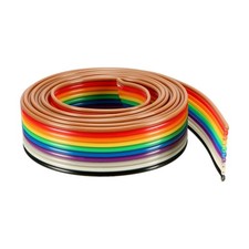 10 Pins Flat Ribbon Cable IDC Rainbow Color 1.27mm 0.05 Inch 1M 3.28 FT Cord