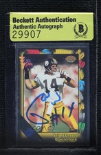 BAS 1991 Wild Card 5 Stripe Neil O'Donnell #125 Authentic Auto Rookie RC 3c7. rookie card picture