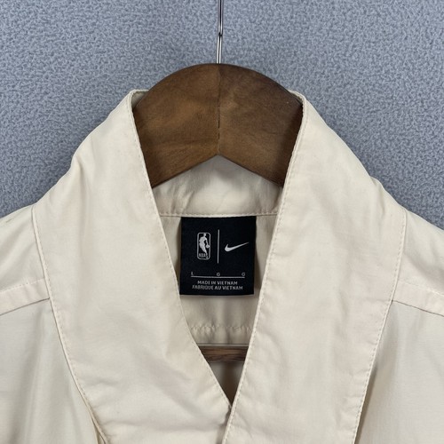 Philadelphia 76ers Jacket Mens Large Beige Snap Button NBA DNA City Windbreaker - Picture 3 of 8