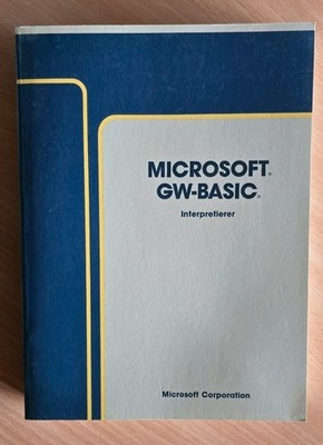 Microsoft GW Basic Interpreter Handbuch, deutsch, 1986, neuwertig