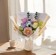 ROKR 3D Plastic Flower Puzzle Spring Time Bouquet DIY Model Kit Women Xmas Gifts