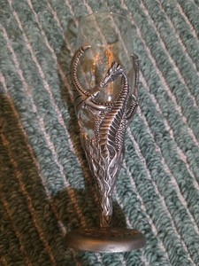 Texas Renaissance Festival 1996 Dragon Pewter Wine Glass Goblet 212/300