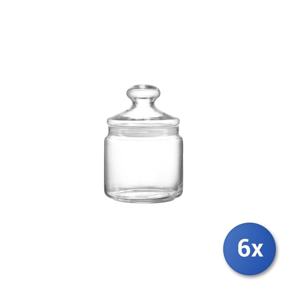 Salva Freschezza: Set 6 Barattoli Luminarc Club 500ml Vetro con Tappo