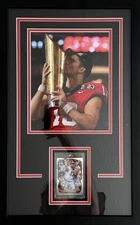 Stetson Bennett Autographed Georgia Bulldogs 1 Bowman Card Framed w/ 8x10 Photo