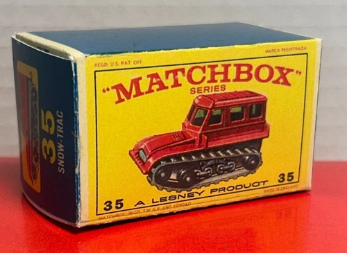 Matchbox Lesney  No 35 Snow-Trac  Empty Repro Box Style E