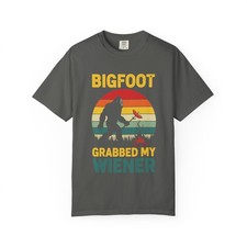 Bigfoot Humor T-Shirt, Funny Gift for Men, Quirky Livestream Merchandise