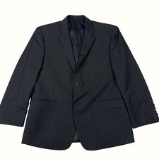 Austin Reed London Mens 42S Wool Blazer Charcoal Grey Micro Check Sport Coat