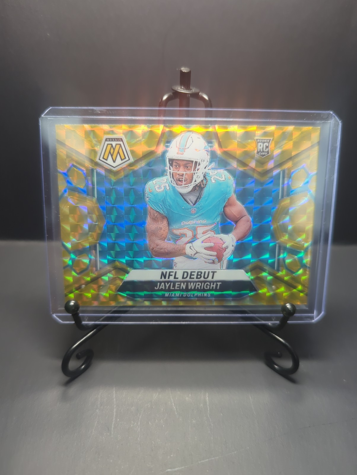 2024 Panini Mosaic - NFL Debut Jaylen Wright #280 Reactive Yellow Mosaic Prizm 
