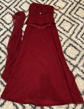 Mori Lee by Madeline Gardner Sleeveless Formal Dress Size 12 - 3 Pieces -Red