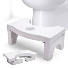 Foldable Toilet Potty Stool 7" with Freshener Fits 14"-16" Standard Toilets
