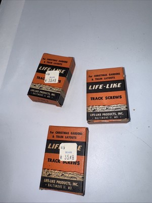 VTG Life Like Track Screws For Christmas Gardens Train Layouts Lot of 3 boxes