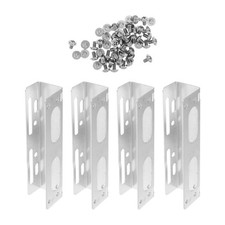 2 Pairs 5.25" to 3.5" Hard Drive Mounting Bracket with Screws HDD Bay Adapter