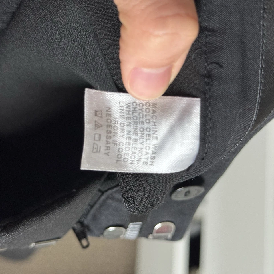 Pantalones de Colección Lavandería Shelli Pantalones 10 Tiro Bajo Ojales Tachonados Y2K Punk Rock Edgy Foto 4 de 4