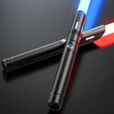 Double-bladed Dueling Light Saber 4 Sound Fonts 12 RGB Colors FX Metal 40inch...
