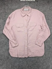 Westbound Shirt Womens Medium Pink Long Sleeve Button Up Casual Rayon Top