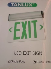 Green Exit Signs for Business, LED Edge Lit Exit Sign, UL 924  Hardwired