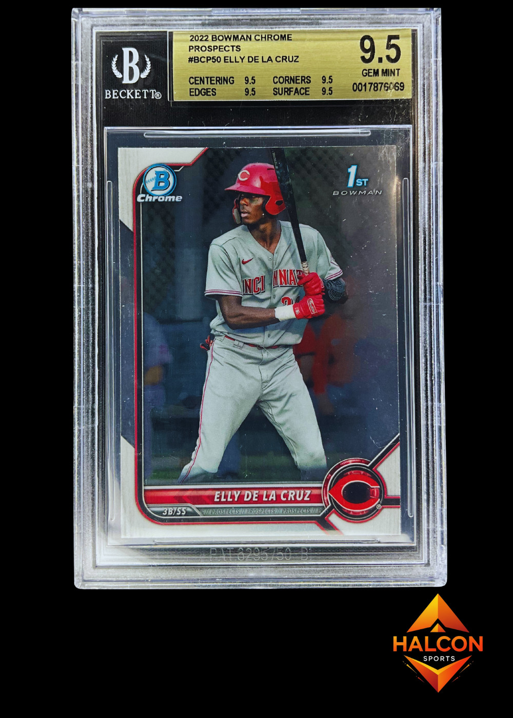 2022 Bowman Chrome Prospects Elly De La Cruz 1st #BCP-50 BGS 9.5 (RC) GEM MINT