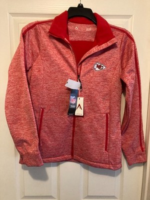 NEW:  Antigua Womens Golf Jacket Full Zip Size Medium - Kansas City Chiefs Logo