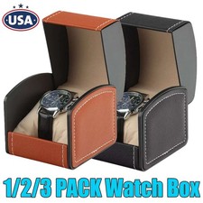 Single Watch Travel Case PU Leather Watch Storage Organizer Wristwatches Box NEW