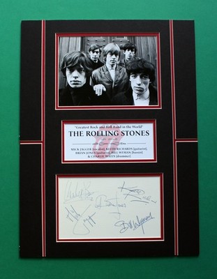 THE ROLLING STONES AUTOGRAPHS masterly display The Stones