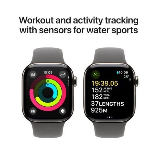 Apple Watch Series 10 Titanium, GPS 42mm Natural Titanium Case/Stone Gray Loop - Zdjęcie 4 z 7