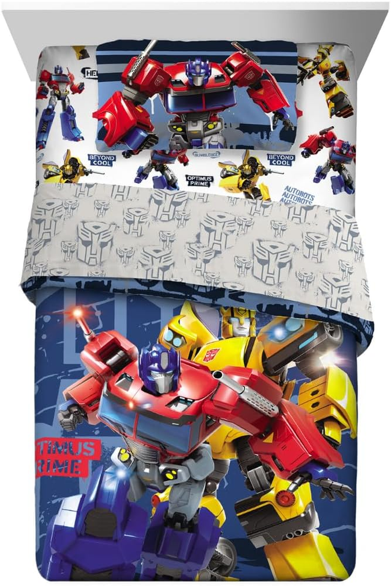 80' Transformers flat sheetsトランスフォーマーシーツ Transformers Optimus Prime Super Soft Comforter and Sheet Set with