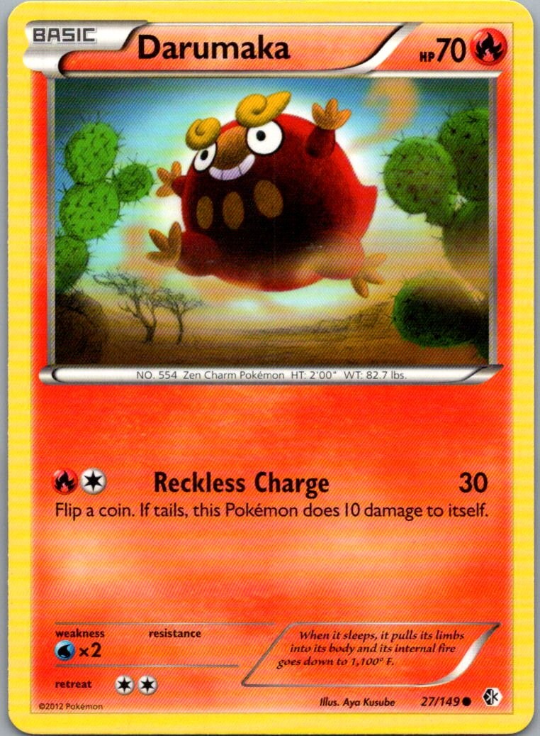 Darumaka 27/149 Common Boundaries Crossed Pokemon Lightly Played