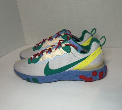 Men's 12 Nike React Element 55 Guava Ice Vast Grey Red Lucid Green CT1142-800