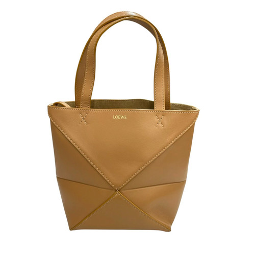 Used LOEWE Puzzle Fold Mini Tote Bag A657V25X01 Camel 300926 (LOEWE)