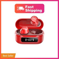 TOZO NC9 Hybrid Active Noise Cancelling Wireless Earbuds, Red
