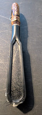 Vintage Horse Head Shoe brush Black Plastic W/ Decorative Handle 8.5 Equestrian