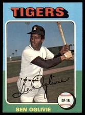 1975 TOPPS BEN OGLIVIE DETROIT TIGERS #344 NM-MT