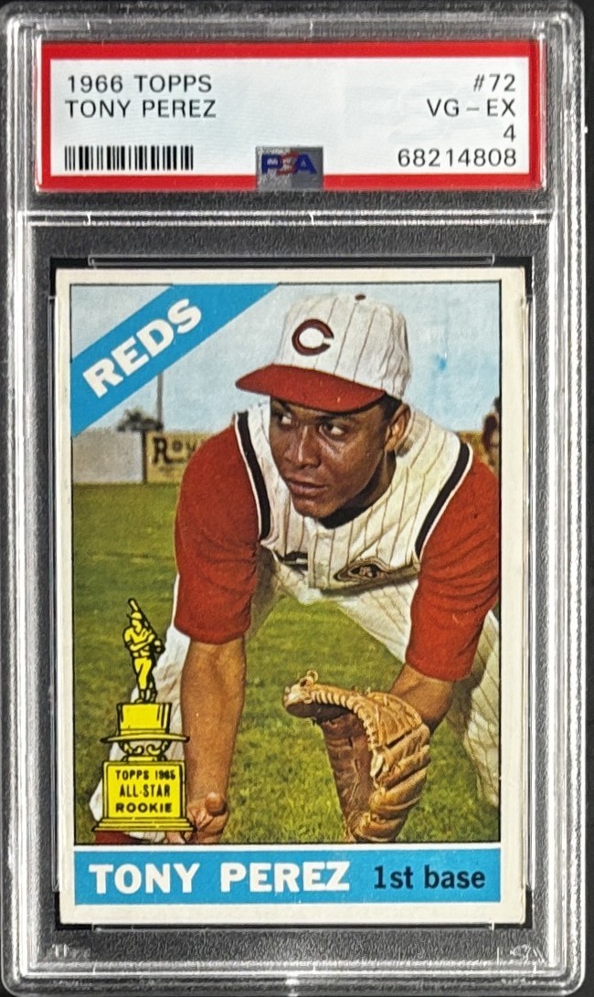 1966 Topps #72 Tony Perez PSA 4 Rookie Cup Card