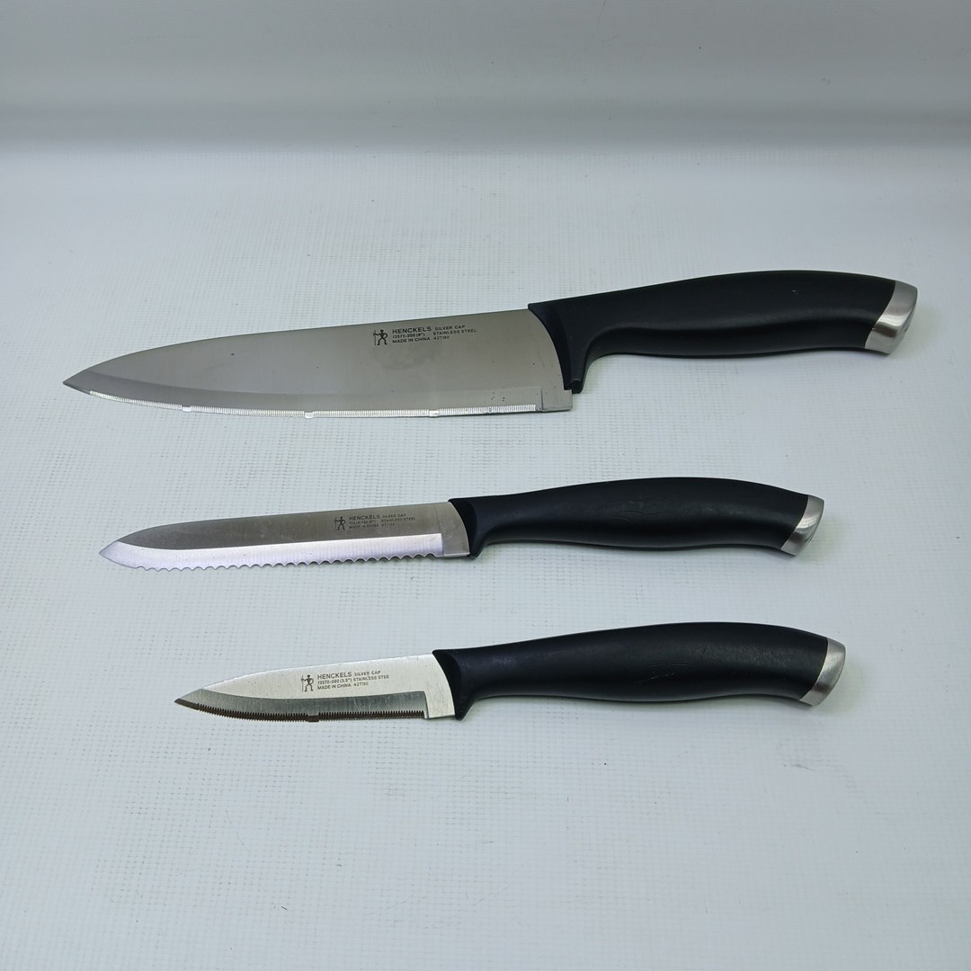 Silvercap 3-piece Starter Knife Set Henckels, Never Need Sharpening - 13582-002