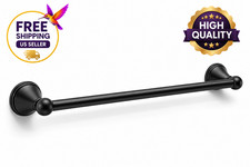 24 Inch Black Towel Bar Wall Mounted Bathroom Towel Rack Holder Matte Black