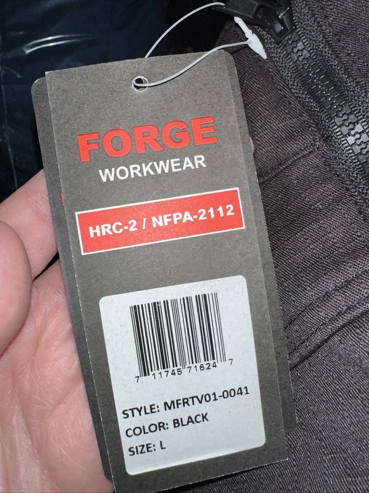 Forge FR Work Vest Mens Flame Resistant Ripstop Zipper MFRTVO-10041 Sz Large - Image 4 of 4