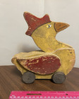 Vintage Wooden Pull-a-Long Duck Toy on Wheels — photo 4