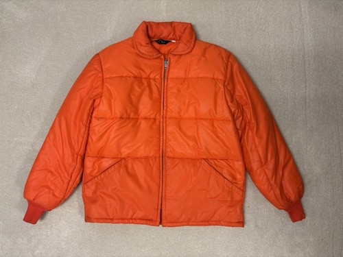 Spiewak, Vintage Spiewak Men's Orange Golden Fleece Puffer Jacket Full Zip Size L